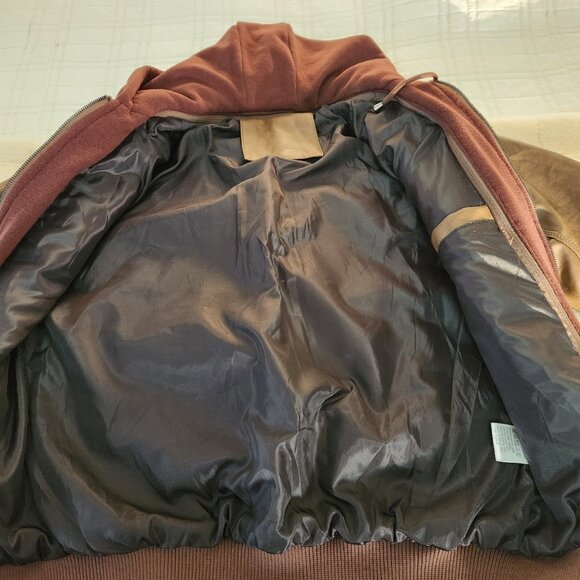 Mens Bomber Jacket with attached Hoodie - Picture 3 of 9